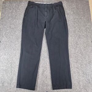 Vtg Polo Ralph Lauren Chino Pants Mens 38x34 Black Classic Fit Pleated Cotton